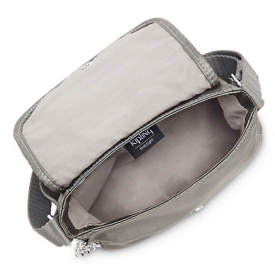 Torby Mini Kipling Sabian Metallic Crossbody Szare | PL 1868WN